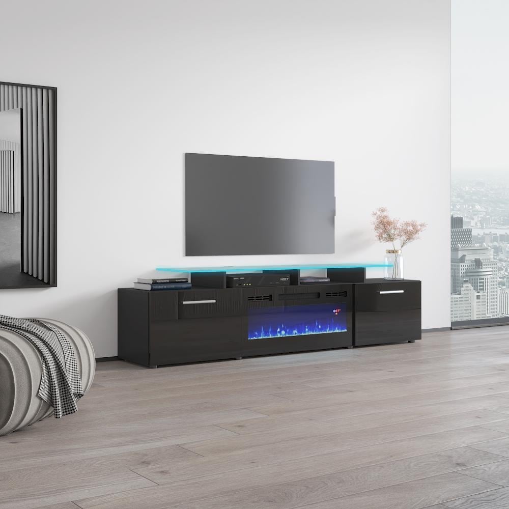 Rova EF Electric Fireplace Modern 75" TV Stand