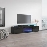 Rova EF Electric Fireplace Modern 75" TV Stand