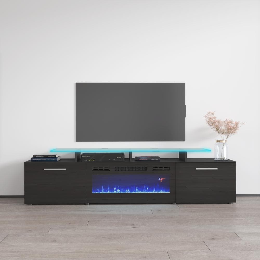 Rova EF Electric Fireplace Modern 75" TV Stand