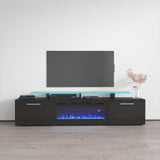 Rova EF Electric Fireplace Modern 75" TV Stand