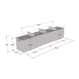 Rova EF Electric Fireplace Modern 75" TV Stand