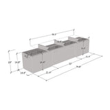 Rova EF Electric Fireplace Modern 75" TV Stand