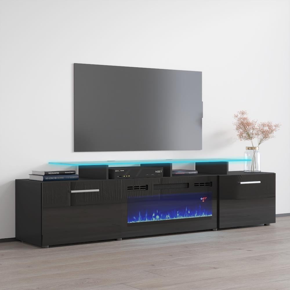 Rova EF Electric Fireplace Modern 75" TV Stand
