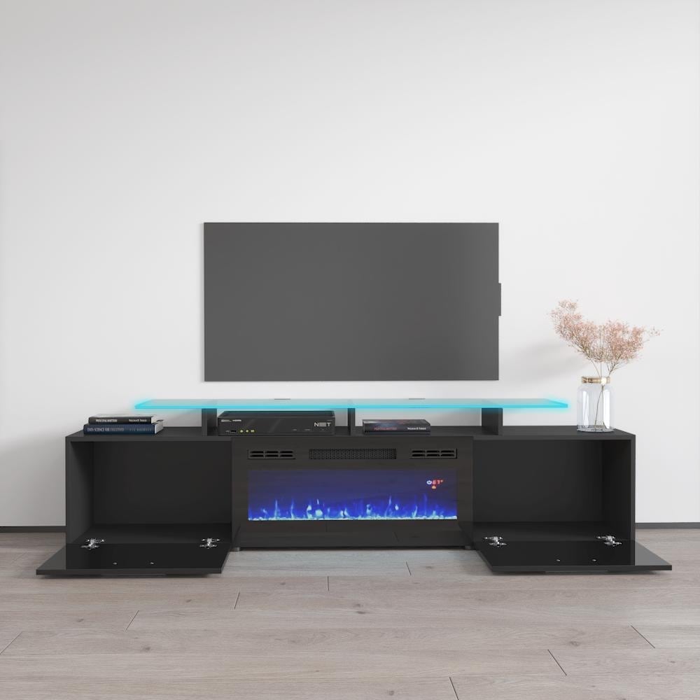 Rova EF Electric Fireplace Modern 75" TV Stand