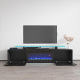 Rova EF Electric Fireplace Modern 75" TV Stand
