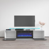 Rova EF Electric Fireplace Modern 75" TV Stand