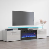 Rova EF Electric Fireplace Modern 75" TV Stand