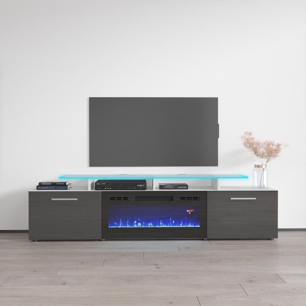 Rova EF Electric Fireplace Modern 75" TV Stand