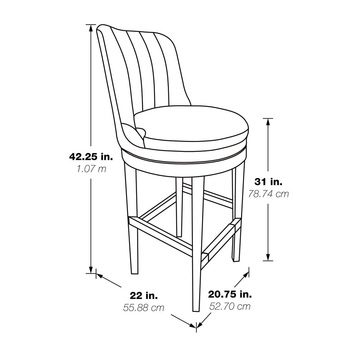 Rowan 2-Pack Swivel Barstool