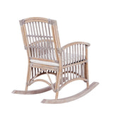 Rowan Bohemian Farmhouse Woven Rattan/Wood Rocking Chair, by JONATHAN Y - 39.37"
