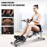 Rowing machine Rowing Machine With 12-stage Adjustable Resistance, Digital Monitor, And 220-pound Maximum Weight - Clear