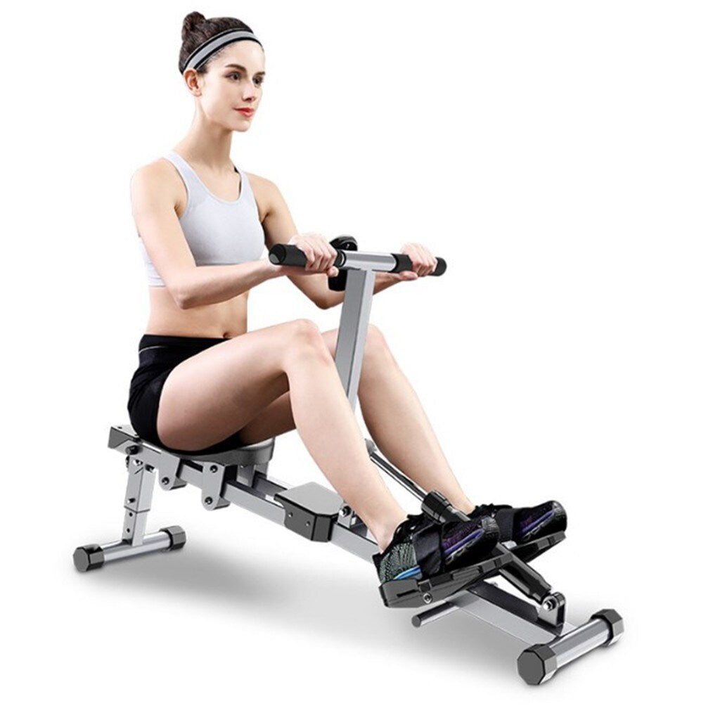 Rowing machine Rowing Machine With 12-stage Adjustable Resistance, Digital Monitor, And 220-pound Maximum Weight - Clear