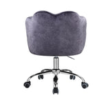 Rowse Office Chair in Dark Gray Velvet & Chrome Finish and in office room