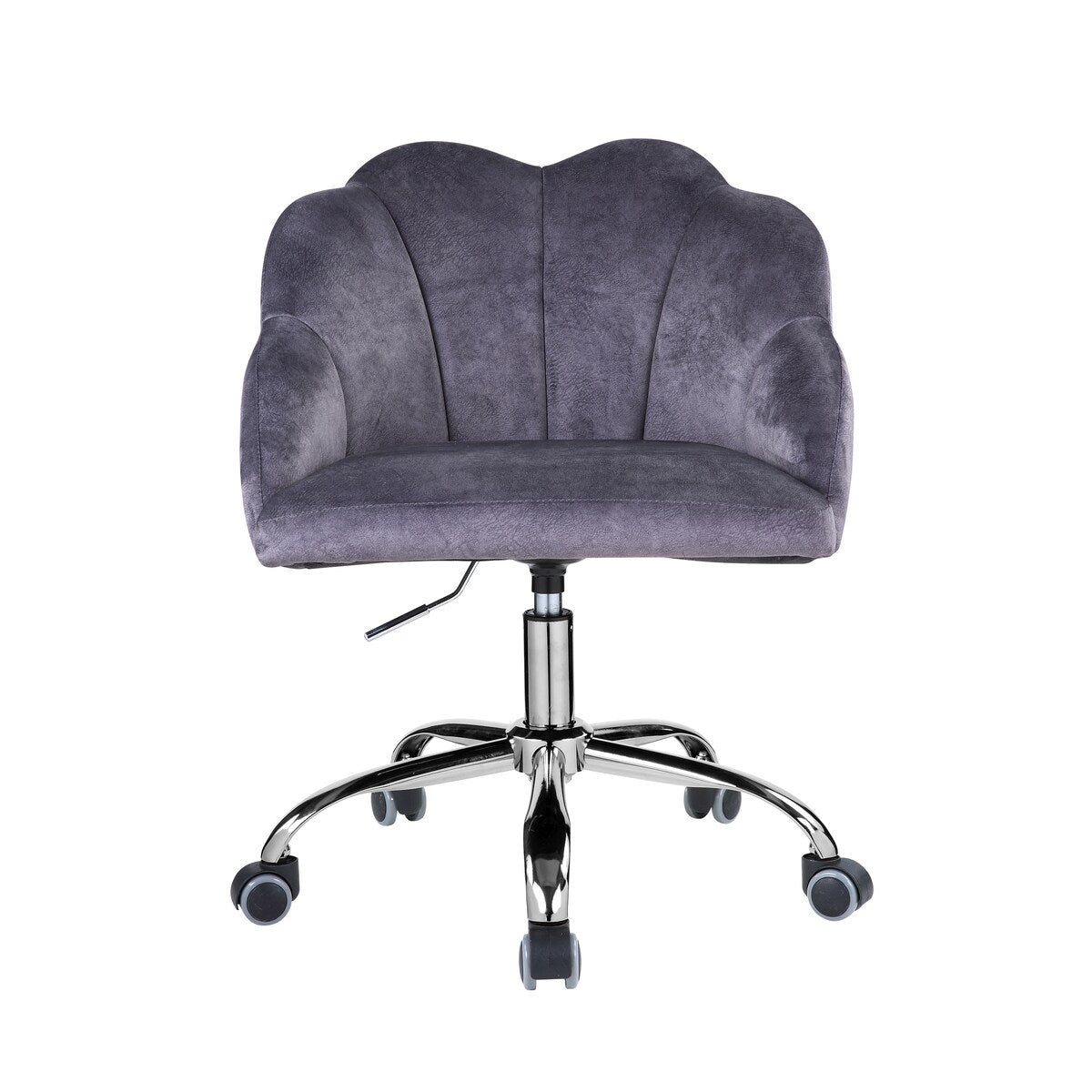 Rowse Office Chair in Dark Gray Velvet & Chrome Finish and in office room