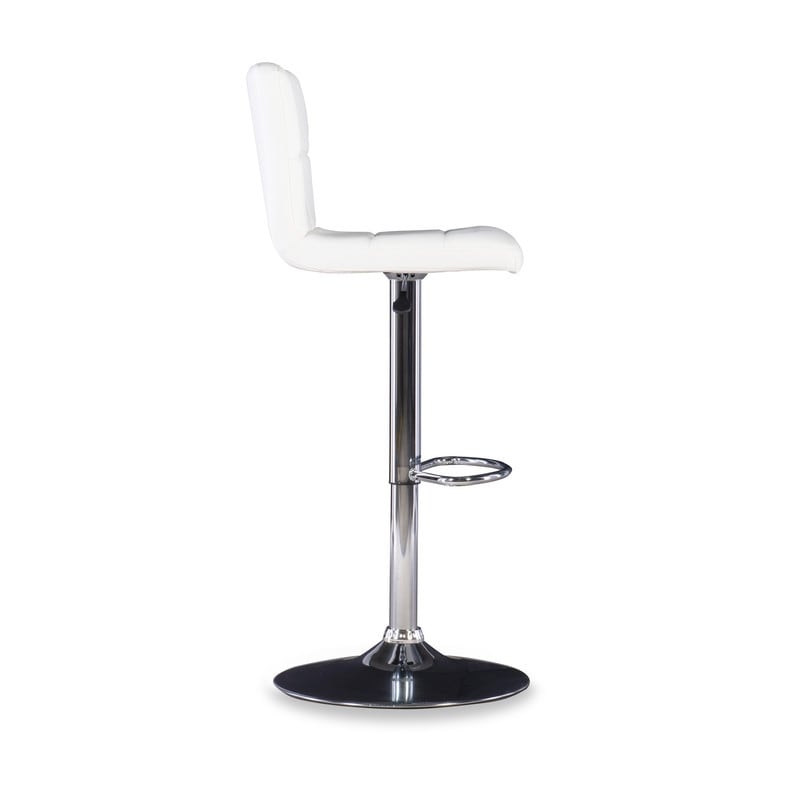 Roxie Faux Leather Adjustable Height Bar Stool