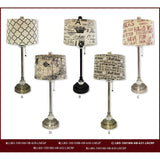 Royal Designs 28" Antique Brass Buffet Lamp with Dark Brown Marble Hardback Lamp Shade, Set of 2