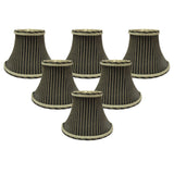 Royal Designs 6" Decoratie Trim Chandelier Lamp Shades Set of 6 Antique Gold & Black