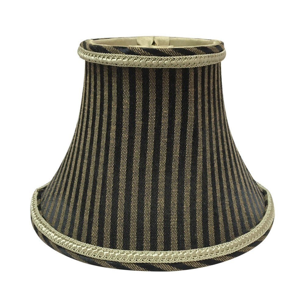 Royal Designs 6" Decoratie Trim Chandelier Lamp Shades Set of 6 Antique Gold & Black
