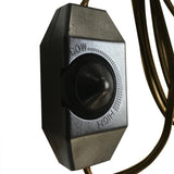 Royal Designs 8 Foot Long Brown Inline Rotary Dimmer Replacement Lamp Cord, SPT-1 with Molded Plug