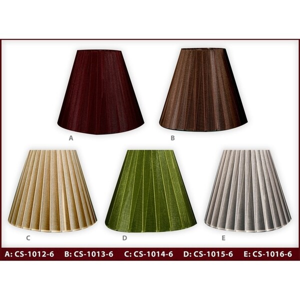 Royal Designs Antique Gold Organza Empire Chandelier Lamp Shade, 3" x 6" x 4.5", Clip On-Set of 6