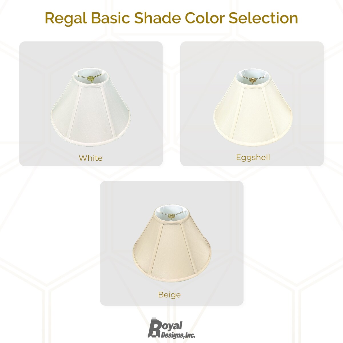 Royal Designs Conical Empire Lamp Shade, Eggshell, 5x14x9.5