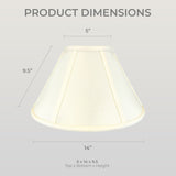 Royal Designs Conical Empire Lamp Shade, Eggshell, 5x14x9.5