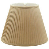 Royal Designs Deep Empire Side Pleat Basic Lamp Shade, Linen / Taupe 9 x 18 x 14