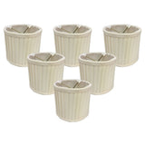Royal Designs Eggshell Side Pleat Chandelier Shade, 4.5" x 5" x 4.25", Clip On-Set of 6