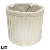 Royal Designs Eggshell Side Pleat Chandelier Shade, 4.5" x 5" x 4.25", Clip On-Set of 6
