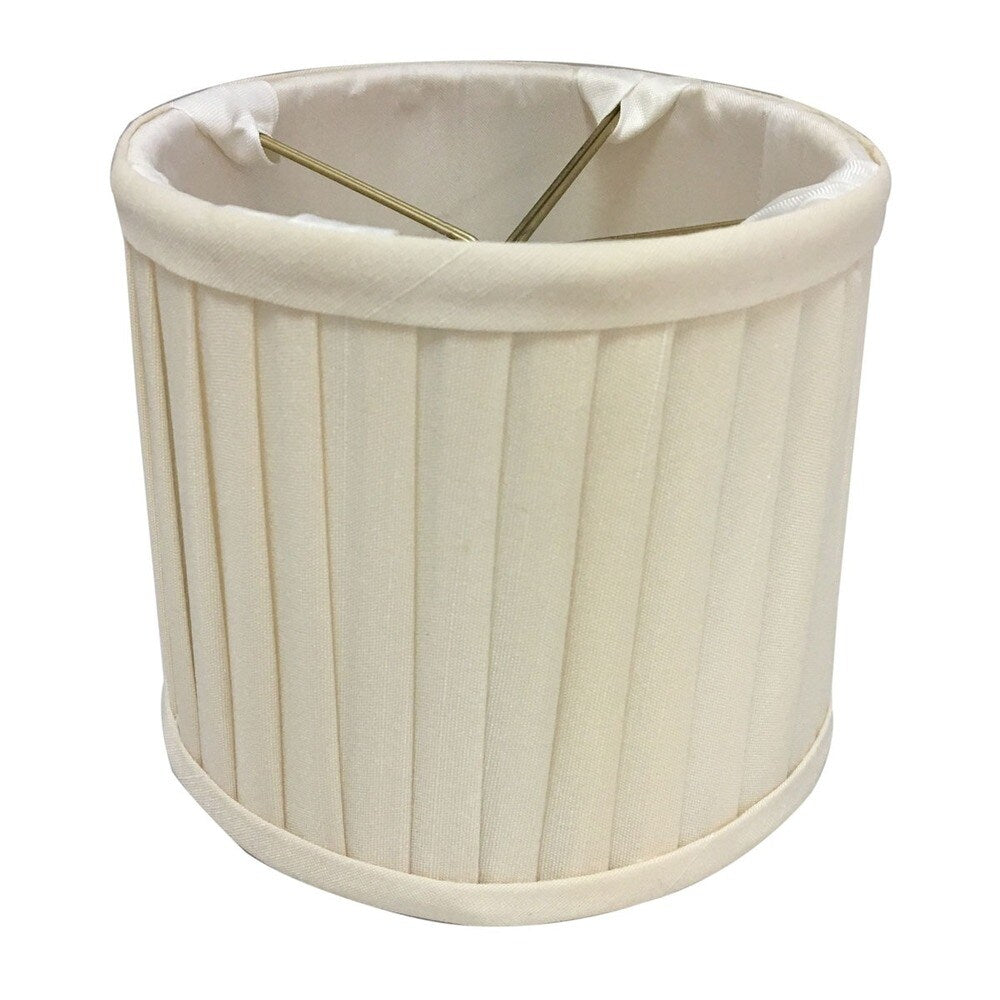 Royal Designs Eggshell Side Pleat Chandelier Shade, 4.5" x 5" x 4.25", Clip On-Set of 6