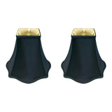 Royal Designs Fancy Square Bell Basic Lamp Shade, Black, 7x16x12.75