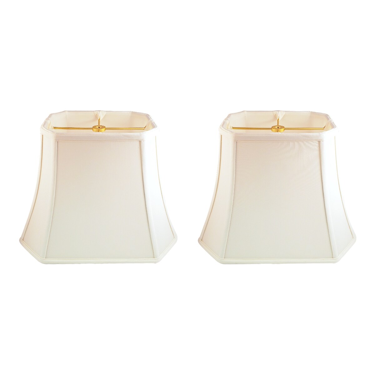 Royal Designs Rectangle Cut Corner Lamp Shade White 7x9 x 10.25x16 x12.25