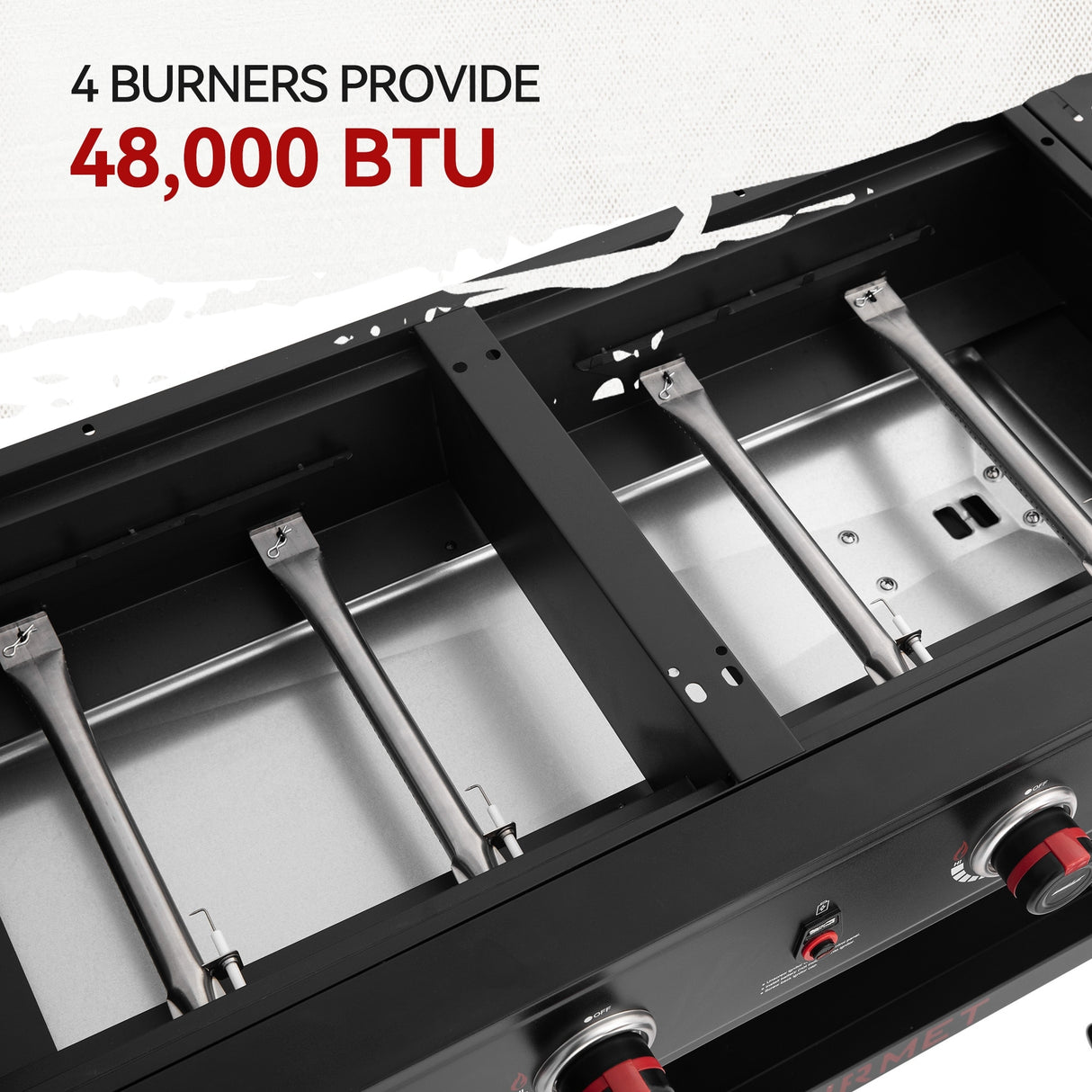 Royal Gourmet 4-Burner Gas Grill and Griddle Combo Black