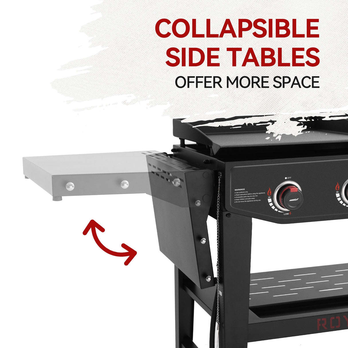 Royal Gourmet 4-Burner Gas Grill and Griddle Combo Black