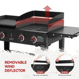 Royal Gourmet 4-Burner Gas Grill and Griddle Combo Black
