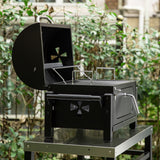 Royal Gourmet Portable Charcoal Grill with Side Handles and Bottle Opener, Tailgate and Campsite, Black