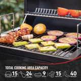 Royal Gourmet Portable Charcoal Grill with Side Handles and Bottle Opener, Tailgate and Campsite, Black