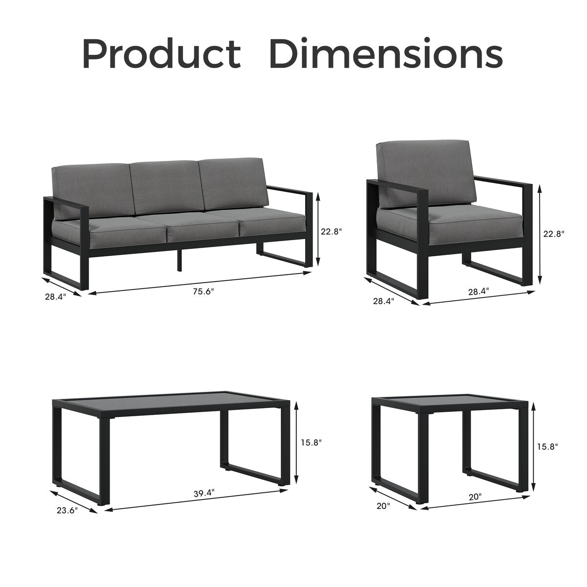 Royalcraft 5-Piece Outdoor Conversation Set with Cushions