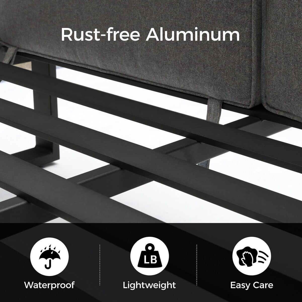 Royalcraft Aluminum Outdoor Ottoman (Set of 2)