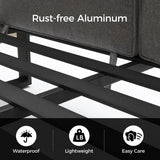 Royalcraft Aluminum Outdoor Ottoman (Set of 2)