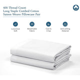 Royale Linens 400 Thread Count Cotton Pillowcase Set of 2