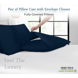 Royale Linens 400 Thread Count Cotton Pillowcase Set of 2