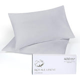 Royale Linens 400 Thread Count Cotton Pillowcase Set of 2