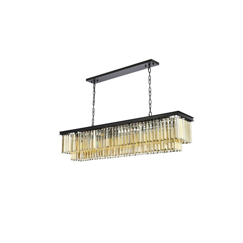 Royce Edge 12-Light Matte Black-Chandelier