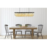 Royce Edge 12-Light Matte Black-Chandelier
