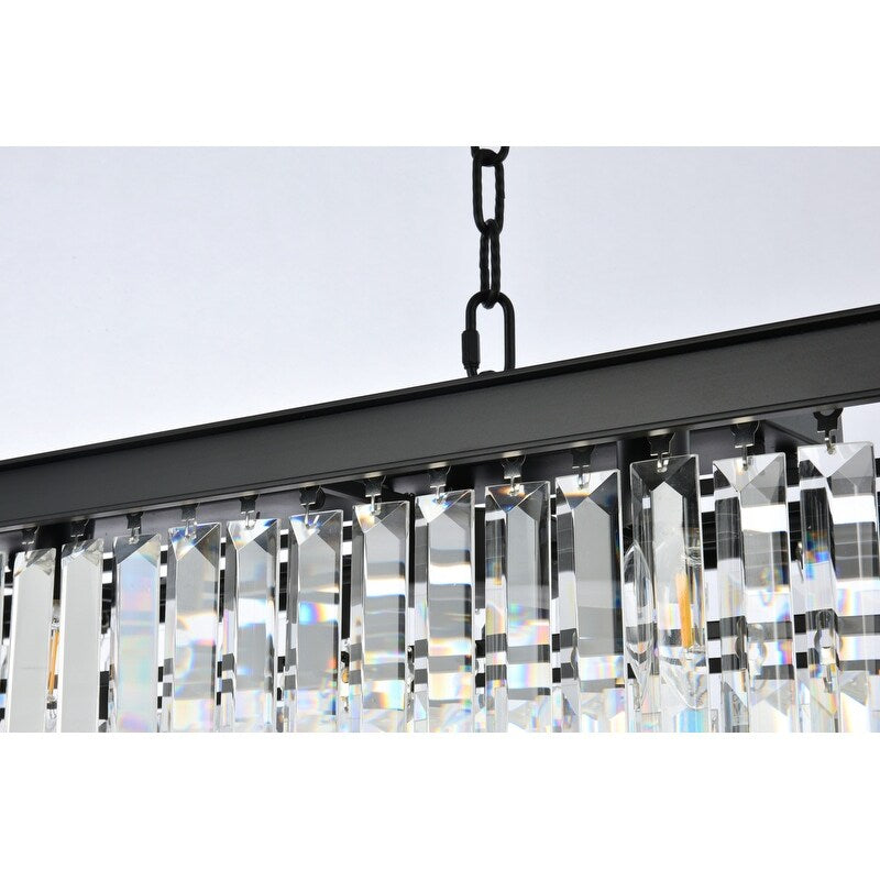 Royce Edge 12-Light Matte Black-Chandelier