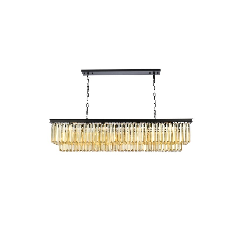 Royce Edge 12-Light Matte Black-Chandelier
