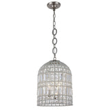 Royce Edge 3-Light Pendant (Polished Nickel, Rustic Dark Bronze)