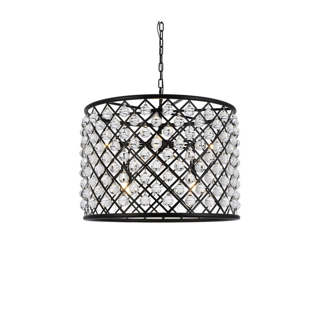 Royce Edge 8-Light Matte Black Chandelier