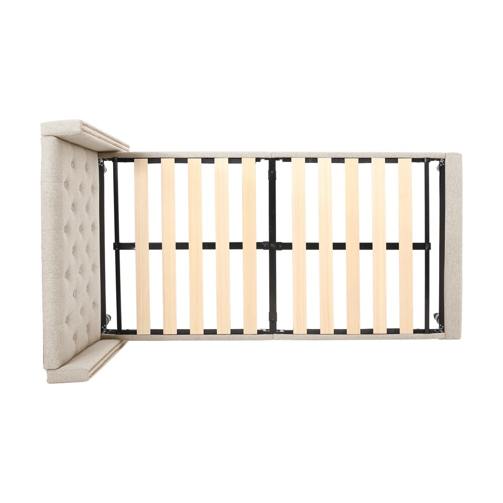 Roz Traditional Fully-Upholstered Bedframe by Christopher Knight Home